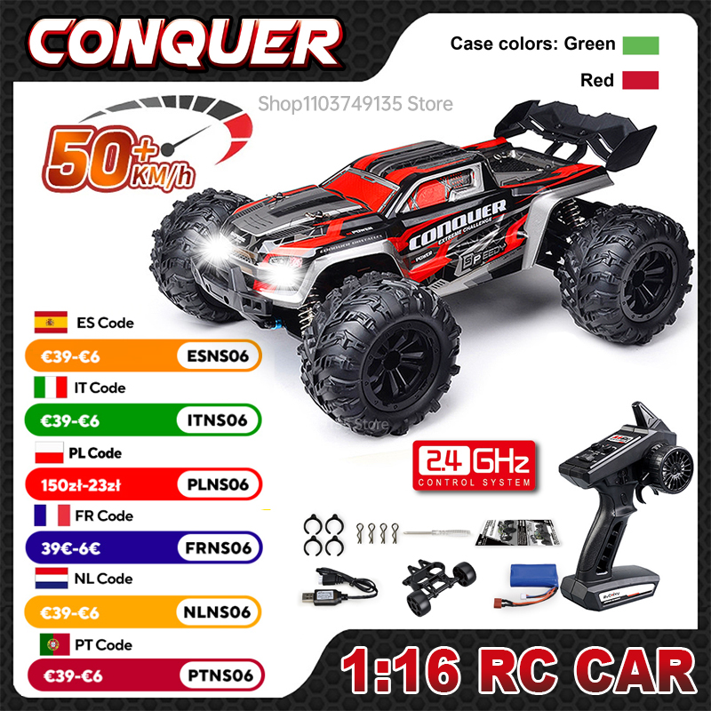 Rc Drift Car Kit - WLtoys 1:16 스케일 대형 RC 자동차
