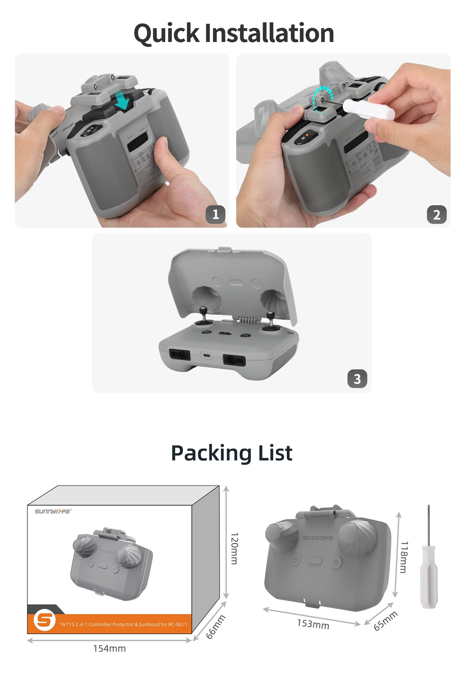 2 in 1 컨트롤러 보호대 썬후드 컨트롤 스틱 가드  - Drone Dji Rc Mini 3 Pro 리뷰 및 가격