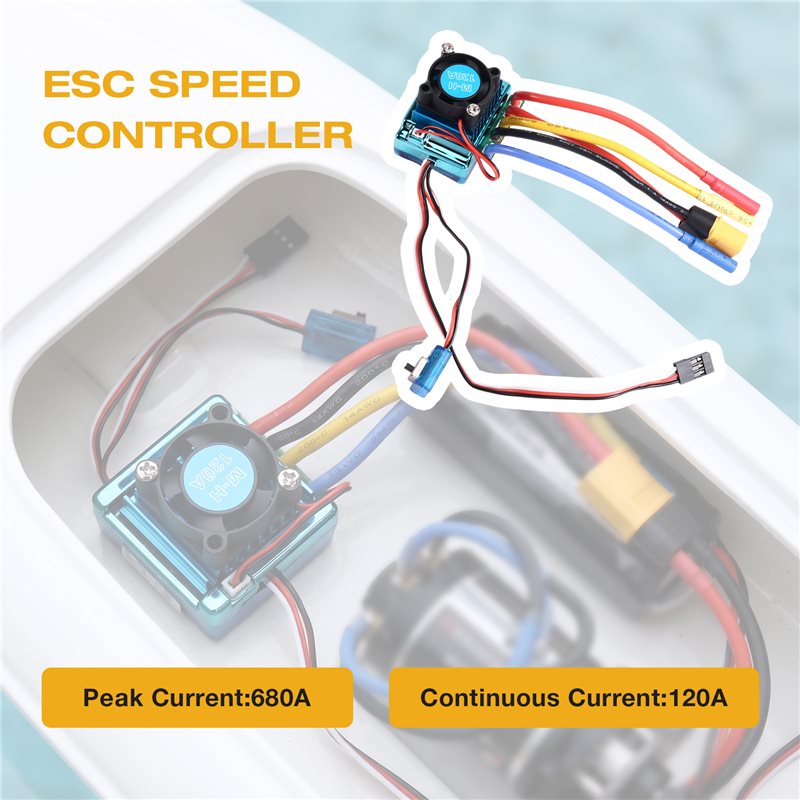 WOWFU-120A XT60 플러그가 있는 브러시리스  - Rc Boat Brushless Motor 리뷰 및 가격