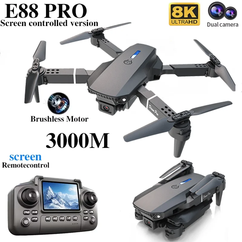 전문 E88 프로 드론 스크린 8K HD 카메라 WiF - Nano Quad Fpv 리뷰 및 가격