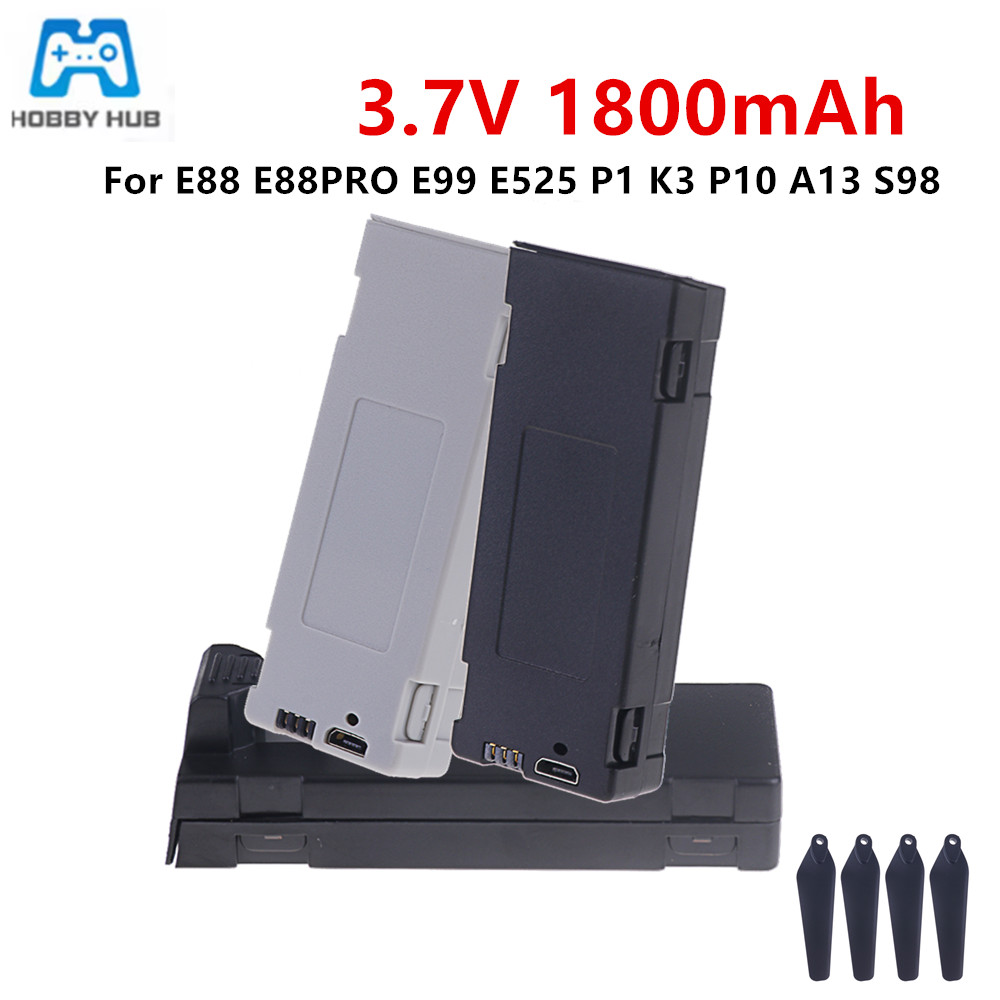 E88 배터리 충전식 배터리 3.7V 1800mAh R - Drone Rc E99 리뷰 및 가격
