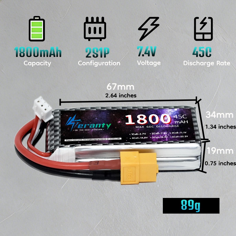 TERANTY 2S 3S 4S 1800mAh 리포 배터 - Drone Rc Leading 리뷰 및 가격