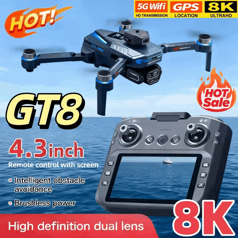 GT8 드론 8K HD 카메라 5G WIFI 브러시리스 - Drone Rc Price 리뷰 및 가격