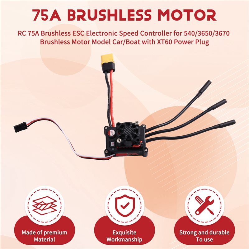 MACH-RC 75A 브러시리스 ESC 전자 속도 컨트 - Rc Boat Brushless Motor 리뷰 및 가격